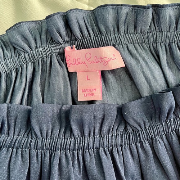 LILLY PULITZER Beautiful Dee Off the Shoulder Blouse- Size L - Picture 6 of 6